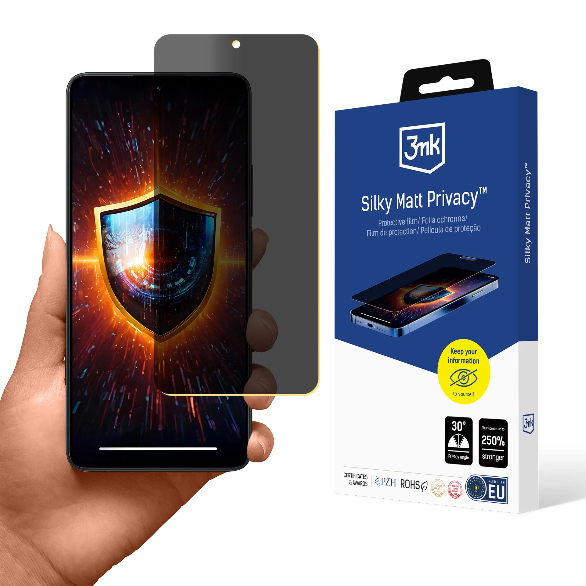 Privacy film for Redmi Note 13 4G - 3mk Silky Matt Privacy